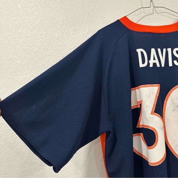 Denver Broncos Terrell Davis Jersey #30 Logo 7 XL Made In USA Vintage Blue - Picture 5 of 13